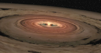 illustration of a protoplanetary disk