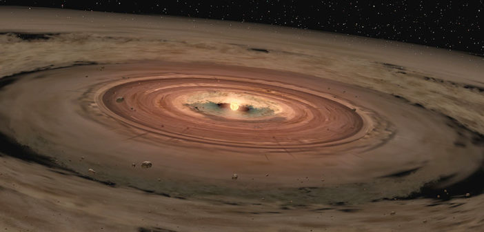 illustration of a protoplanetary disk