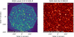 comparison of an ESIS image of the Sun to one from the Solar Dynamics Observatory