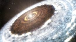 artist's impression of a protoplanetary disk