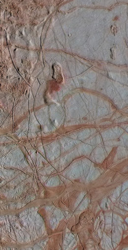 zoomed-in image of europa's surface