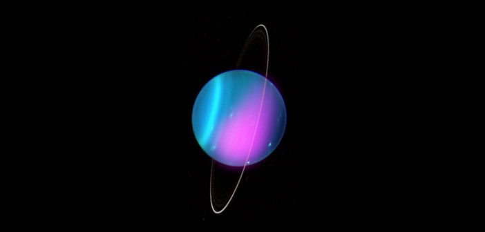 composite optical and X-ray image of Uranus