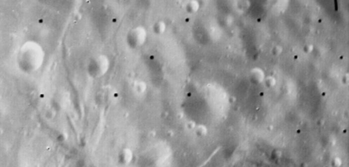 Voyager 2 image of craters on Miranda