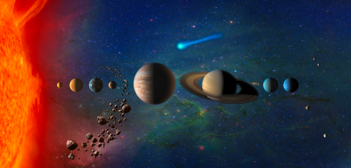 illustration of the solar system