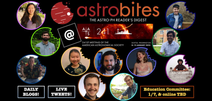 Banner announcing astrobites's coverage of the 241st AAS meeting