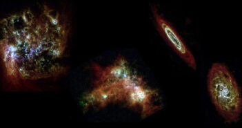 Images of dust emission from four nearby galaxies