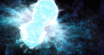 artist's impression of a kilonova explosion