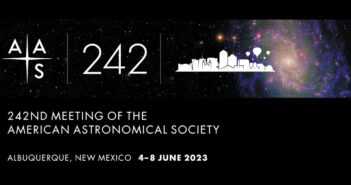 banner announcing the 242nd AAS meeting