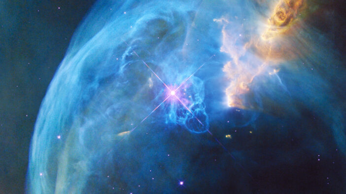 Hubble image of the star at the center of the Bubble Nebula