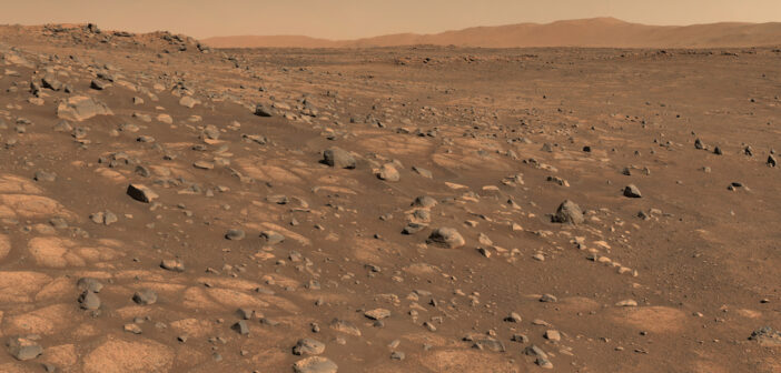 The site of the Perseverance Mars rover's first sample collection