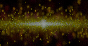 representative-color image of the galactic plane showing gravitational wave sources