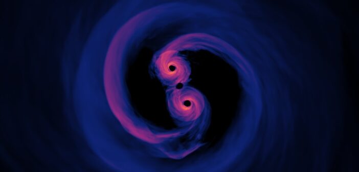 simulation of a supermassive black hole binary system