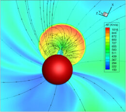 Example of a modeled coronal mass ejection 
