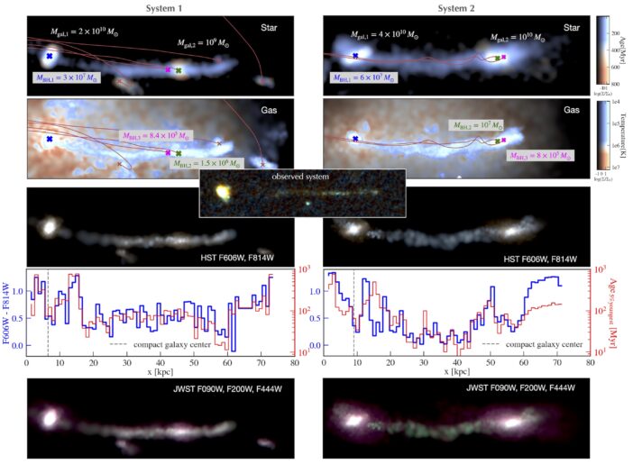 Data and mock images of the linear stellar wake in filters relevant to Hubble and JWST