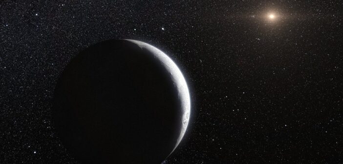 artist's impression of the dwarf planet Eris