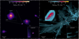 simulation snapshot showing active and quiescent galaxies