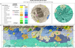 hybrid map of Vesta's surface