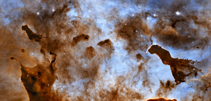 dusty molecular clouds in the Carina Nebula