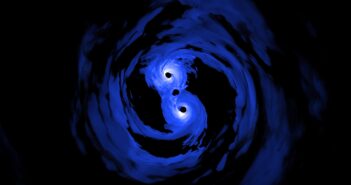 Simulation of a supermassive black hole binary