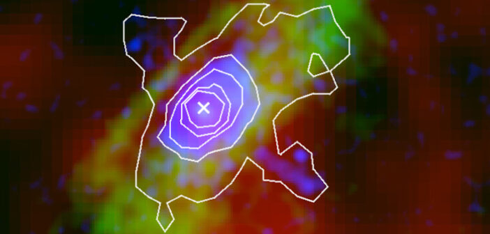 radio and X-ray image of the Dragonfly pulsar wind nebula