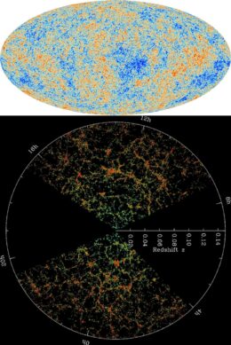 maps of the cosmic microwave background anisotropy and local galaxy distribution