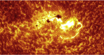 up-close image of a solar flare