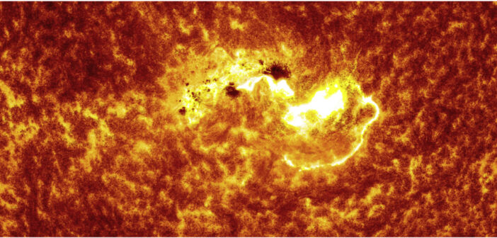 up-close image of a solar flare