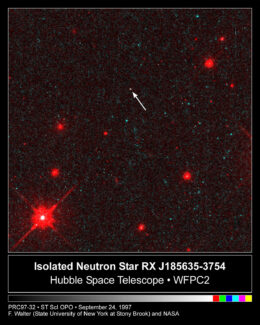 Hubble Space Telescope image of a neutron star