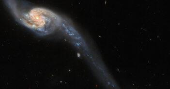 spiral galaxy with a tidal tail