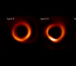Four images of black holes in a line