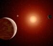 illustration of planets around an M-dwarf star