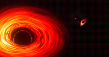 illustration of black hole sizes