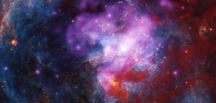 photo of the supernova remnant 30 Doradus B with a pulsar