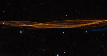 a narrow ribbon of gas that is part of the Cygnus Loop supernova remnant