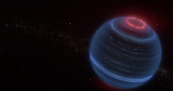 illustration of a brown dwarf with auroral emission