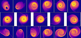 simulation results showing a variety of minidisk behaviors