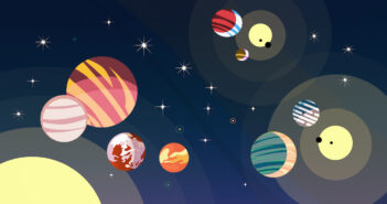 cartoon showing different types of exoplanets