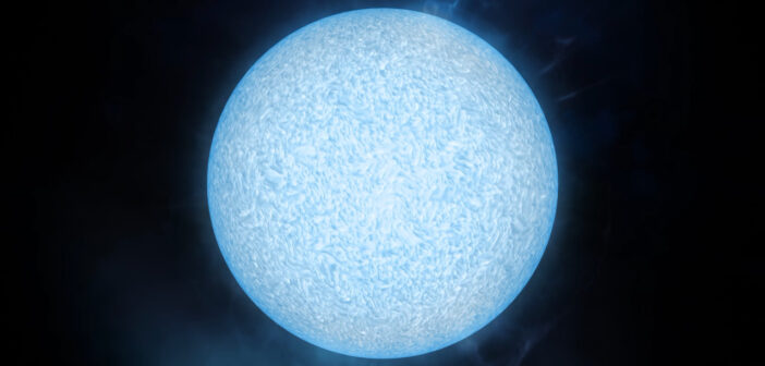 Illustration of a blue supergiant star
