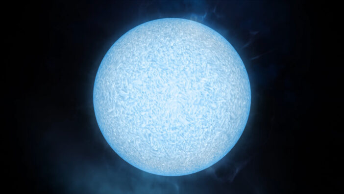 Illustration of a blue supergiant star