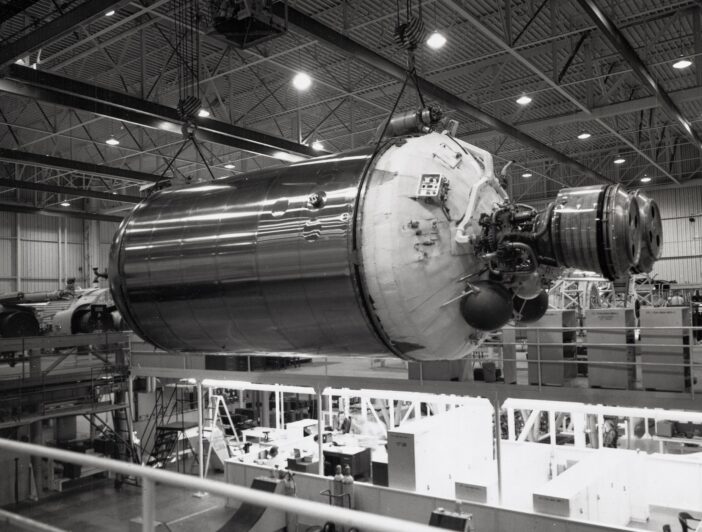 photograph of a Centaur second-stage rocket
