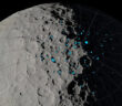 the cratered surface of the dwarf planet Ceres