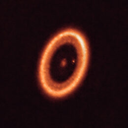 submillimeter-wavelength image of the PDS 70 planetary system, which contains a circumplanetary disk