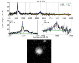 picture and spectrum of a low-mass galaxy with an active galactic nucleus