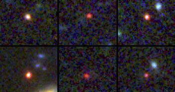 Images of six "little red dot" galaxies from JWST