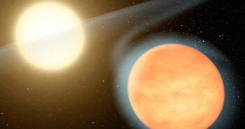 Illustration of the exoplanet WASP-12 b.