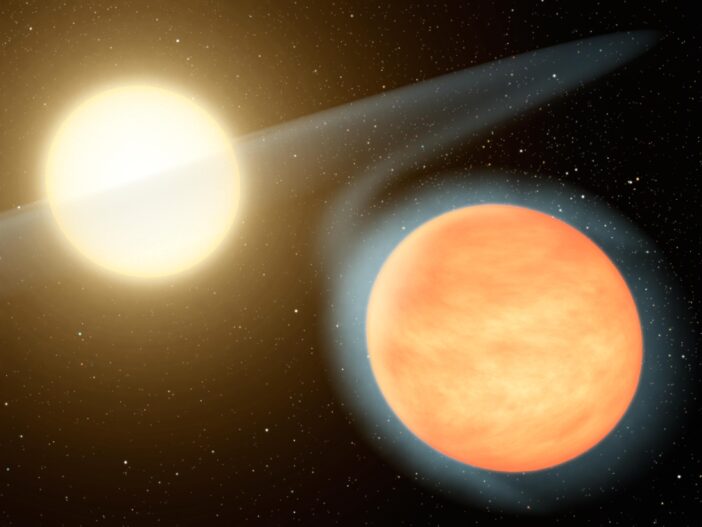 Illustration of the exoplanet WASP-12 b.