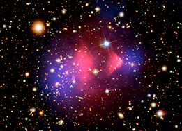 multi-wavelength image of the Bullet Cluster