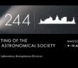 banner announcing the 244th meeting of the American Astronomical Society in Madison, WI