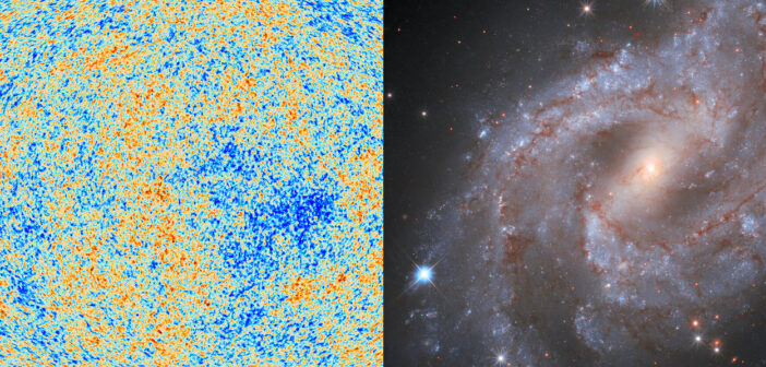 cosmic microwave background anisotropies and a supernova in a spiral galaxy