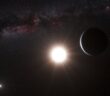 Artist's impression of an exoplanet orbiting its host star